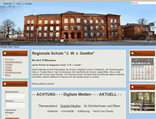 Tablet Screenshot of goetheschule-parchim.de